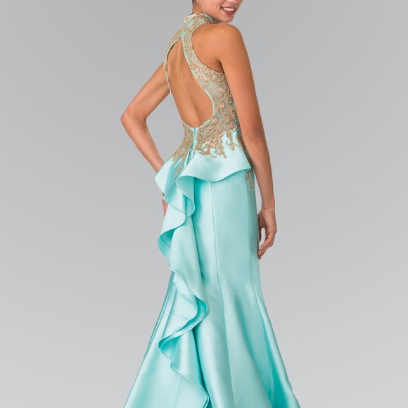 High Neck Sleeveless Mermaid Prom Dress GSGL2280